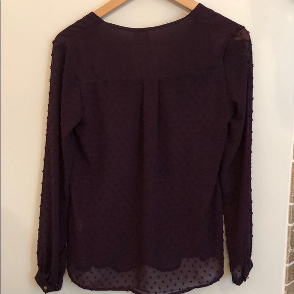 Anthropologie: Alya purple sheer top - Picture 3 of 5